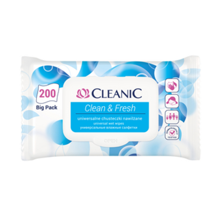 Chusteczki odświeżające Cleanic Clean&Fresh 200 szt. pop-up