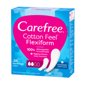 Carefree Cotton Flexiform, wkładki higieniczne 56 szt.