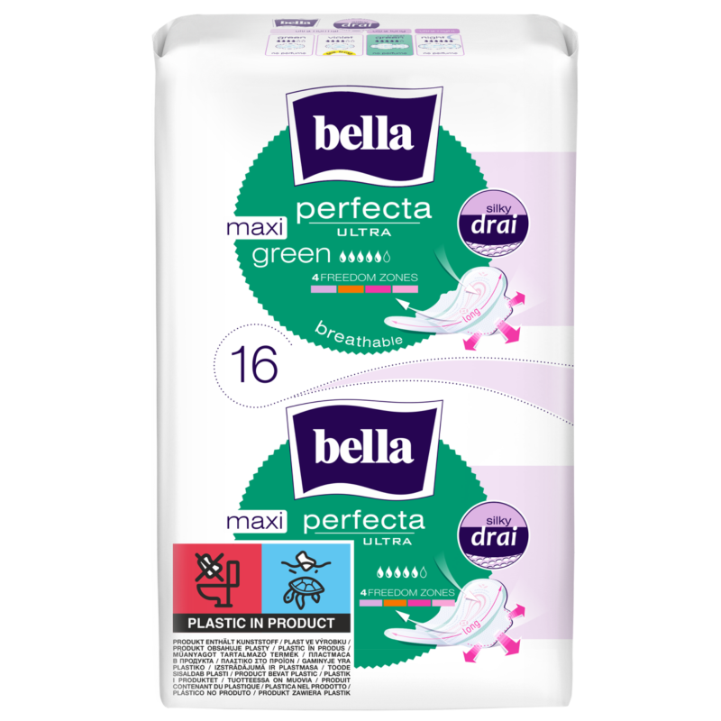 Podpaski BELLA Perfecta Ultra Maxi Green 16 szt.
