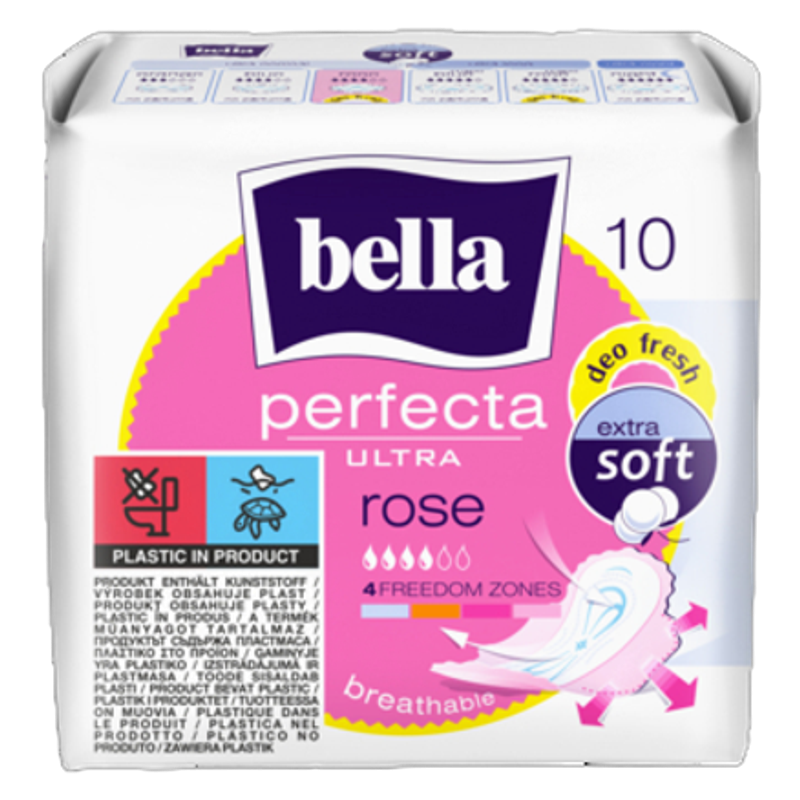 Podpaski BELLA Perfecta Ultra Rose Deo Fresh 10 szt. Extra soft