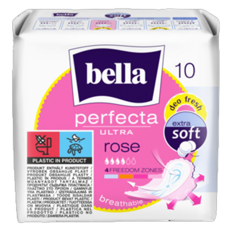 Podpaski BELLA Perfecta Ultra Rose Deo Fresh 10 szt. Extra soft