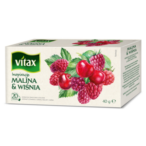 Herbata Vitax Inspiracje Malina&Wiśnia 20 torebek x 2g X6