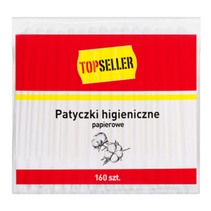 TOPSELLER Patyczki higieniczne papierowe 160 szt.