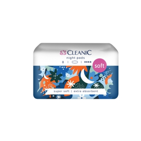 CLEANIC Night pads Podpaski higieniczne Soft 8 szt.