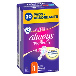 Always Platinum Normal Podpaski ze skrzydełkami, 30 sztuk