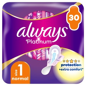 Always Platinum Normal Podpaski ze skrzydełkami, 30 sztuk