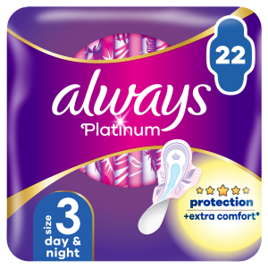 Always Platinum Night Podpaski ze skrzydełkami, 22 sztuk