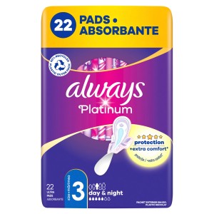 Always Platinum Night Podpaski ze skrzydełkami, 22 sztuk