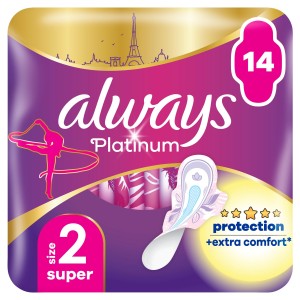Always Platinum Podpaski ze skrzydełkami rozmiar 2 14 szt.