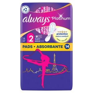 Always Platinum Podpaski ze skrzydełkami rozmiar 2 14 szt.