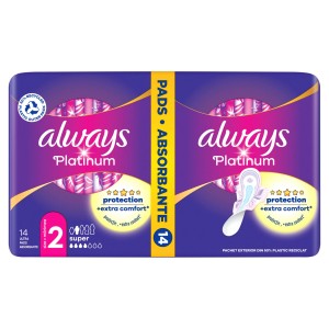 Always Platinum Podpaski ze skrzydełkami rozmiar 2 14 szt.