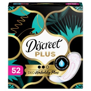 Discreet zone plus Wkładki higieniczne DEO waterlily plus 52 szt.