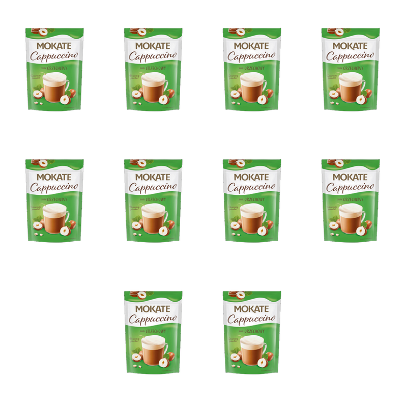 Mokate Cappuccino o smaku orzechowym 110g X10