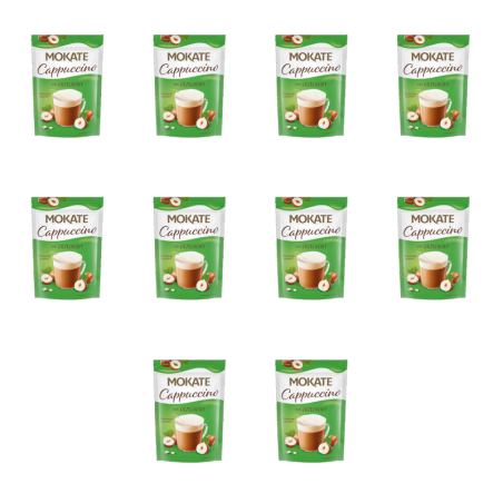 Mokate Cappuccino o smaku orzechowym 110g X10