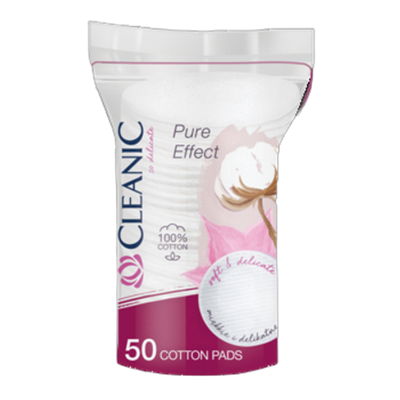 Płatki kosmetyczne Cleanic Pure Effect, 50 szt.
