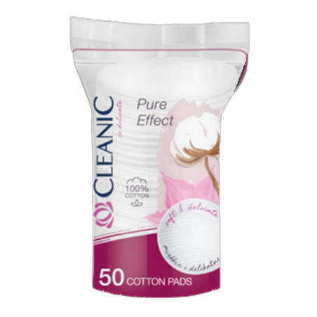 Płatki kosmetyczne Cleanic Pure Effect, 50 szt.