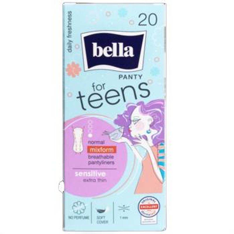 Ultracienkie wkładki Bella for Teens Sensitive 20 sztuk