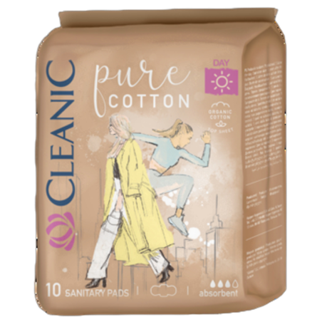 Cleanic Pure Cotton Podpaski na dzień 10 szt.