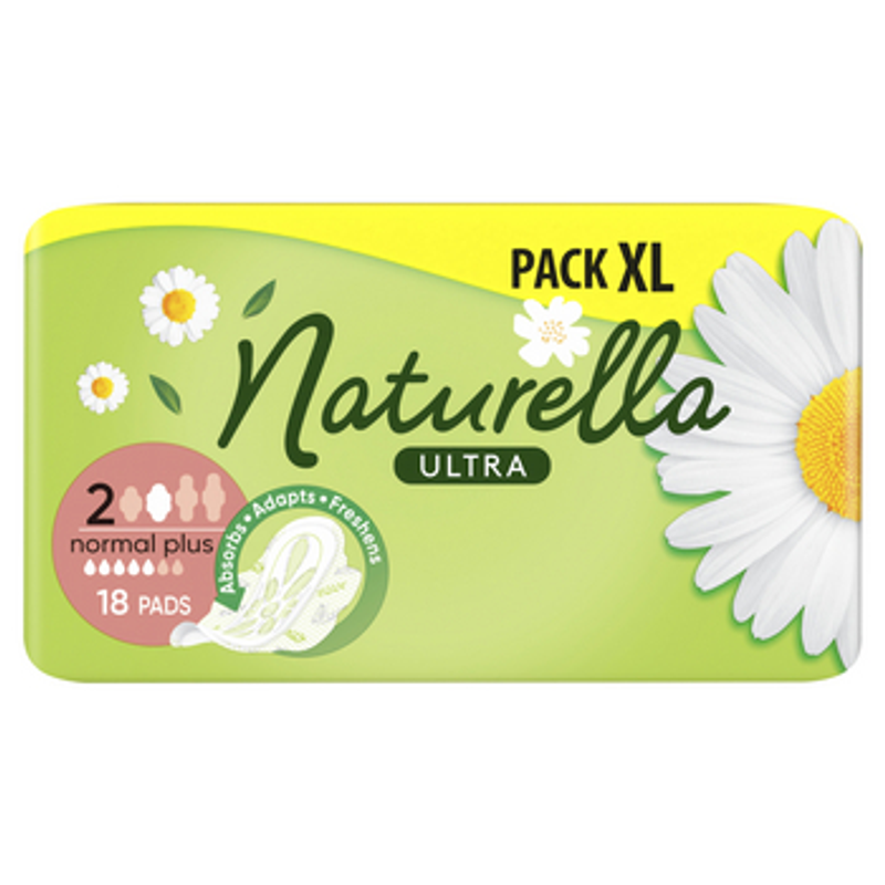 Naturella Ultra Normal Plus Podpaski ze skrzydełkami, 18sztuk