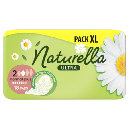 Naturella Ultra Normal Plus Podpaski ze skrzydełkami, 18sztuk