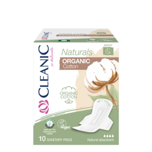 Podpaski Cleanic Naturals Organic Cotton Night 10 sztuk
