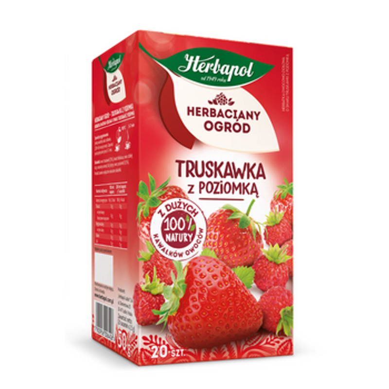 Herbaciany Ogród herbatka owocowa truskawka z poziomką 20tb/50g