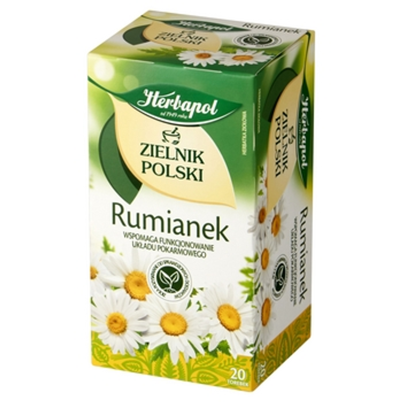 Zielnik Polski Rumianek Herbata Ziołowa Wspomaga Trawienie - 20 Torebek