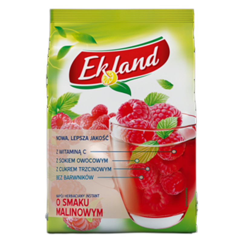 Ekland Napój herbaciany instant o smaku malinowym 300 g