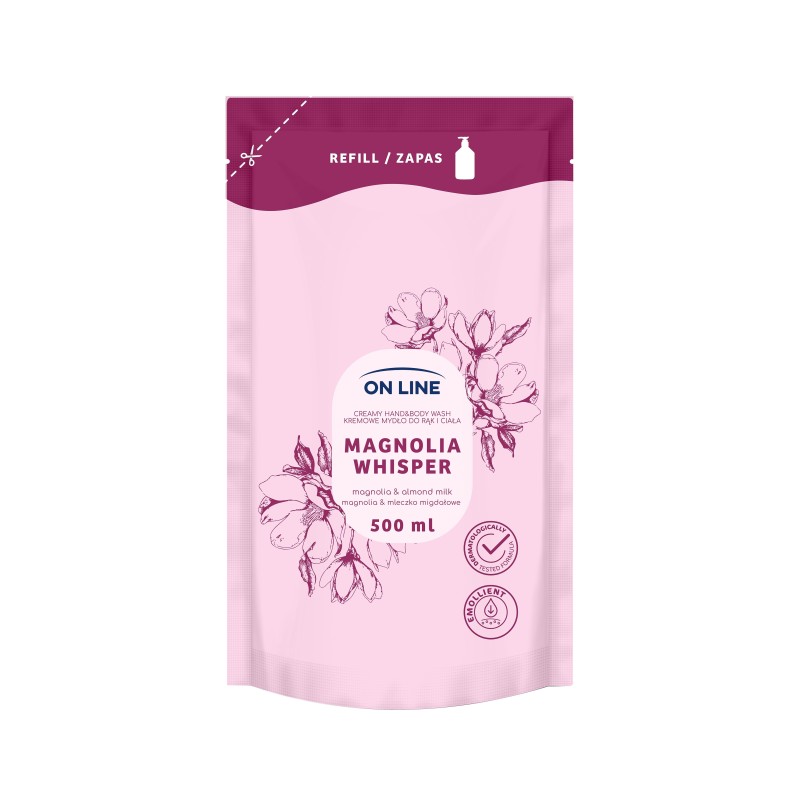 ON LINE Refill Kremowe mydlo 2w1 Magnolia Whisper 500ml
