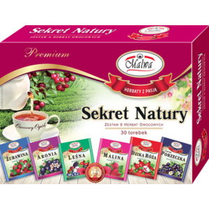 Malwa Sekret Natury Zestaw 6 herbat owocowych 30 torebek (30x2g) 60g