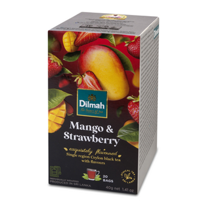 Dilmah Mango & Strawberry Flavoured Black Tea 20x2 g