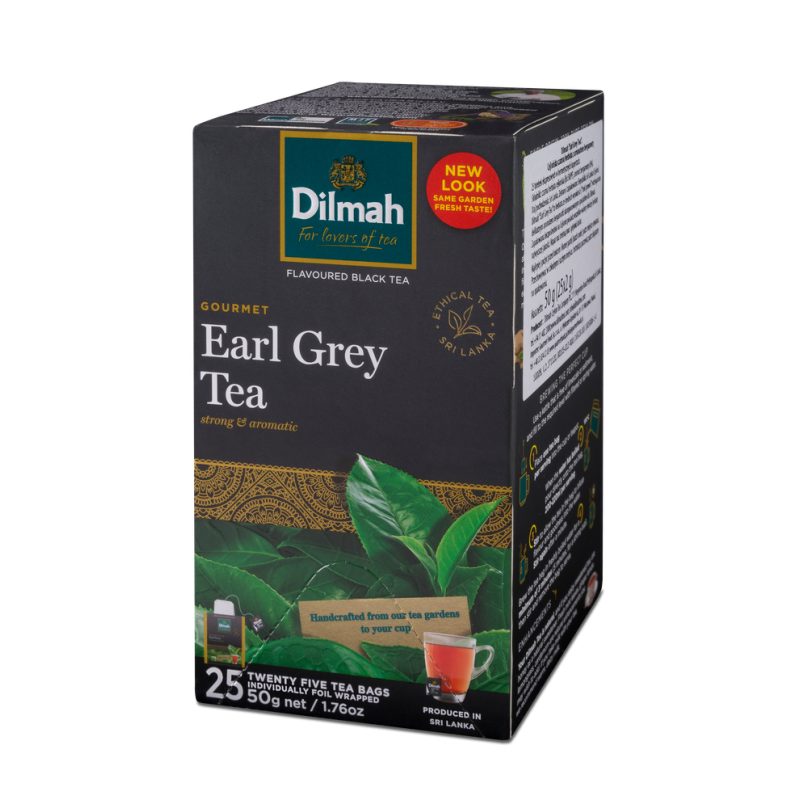 Dilmah Gourmet Earl Grey Tea Czarna Herbata z Olejkiem Bargamoty 25 Torebek