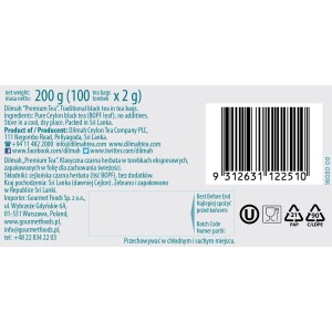 Dilmah Ceylon Premium Tea 100x2 g