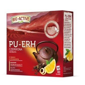 Big-Active - Pu-Erh - Herbata czerwona o smaku cytrynowym (40tb x1,8g)