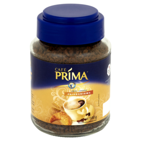 Café Prima Śniadaniowa Rozpuszczalna mieszanka kawy zbożowej i kawy 100 g