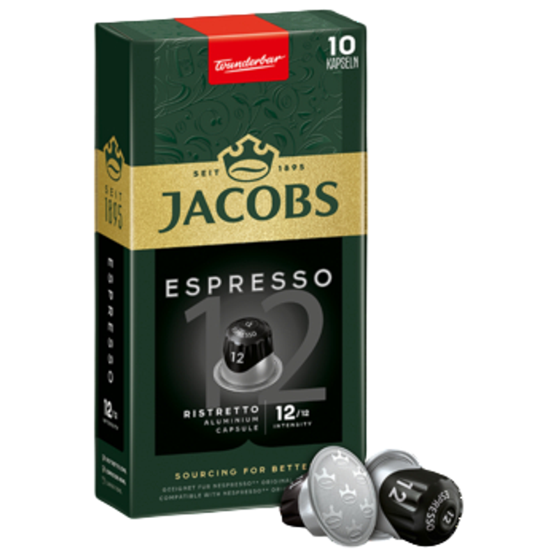 Jacobs Espresso Ristretto 12 Kawa mielona 10 kapsułek 52 g