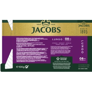 Jacobs Lungo Intenso 8 Kawa mielona w kapsułkach 20 szt, 104 g
