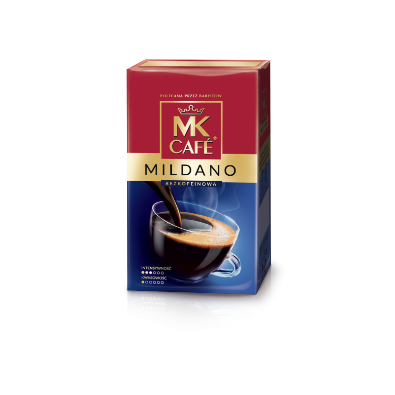 MK Cafe Mildano Bezkofeinowa 250 g kawa palona mielona