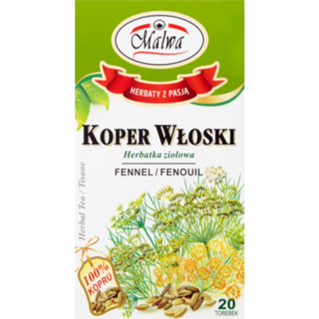 Malwa Koper włoski Herbatka ziołowa 20 torebek 30 g (20x1,5 g)
