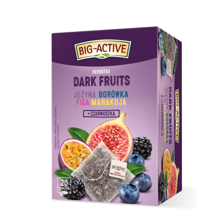 Big-Active herbatka owocowa Dark Fruits jeżyna, borówka, figa, marakuja + czarnuszka 20torebek x 2,25g/45g