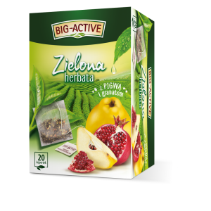 Big-Active - Herbata zielona z pigwą i granatem (20tb x 1,7g)