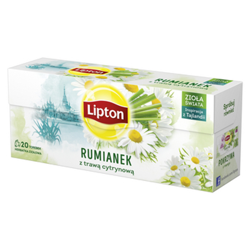 Herbata ziołowa Lipton Rumianek z trawą cytrynową 20 torebek 20g
