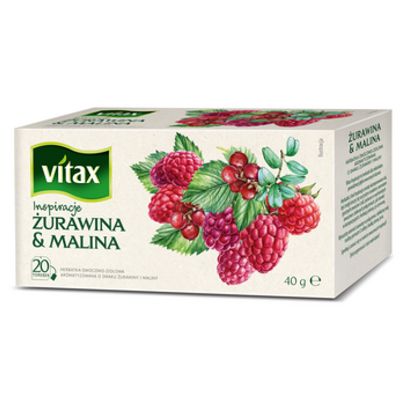 Herbata Vitax Inspiracje Żurawina&Malina 20s