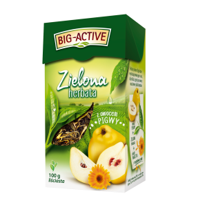 Big-Active Zielona herbata z owocem pigwy liściasta 100g