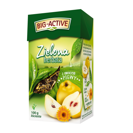Big-Active Zielona herbata z owocem pigwy liściasta 100g