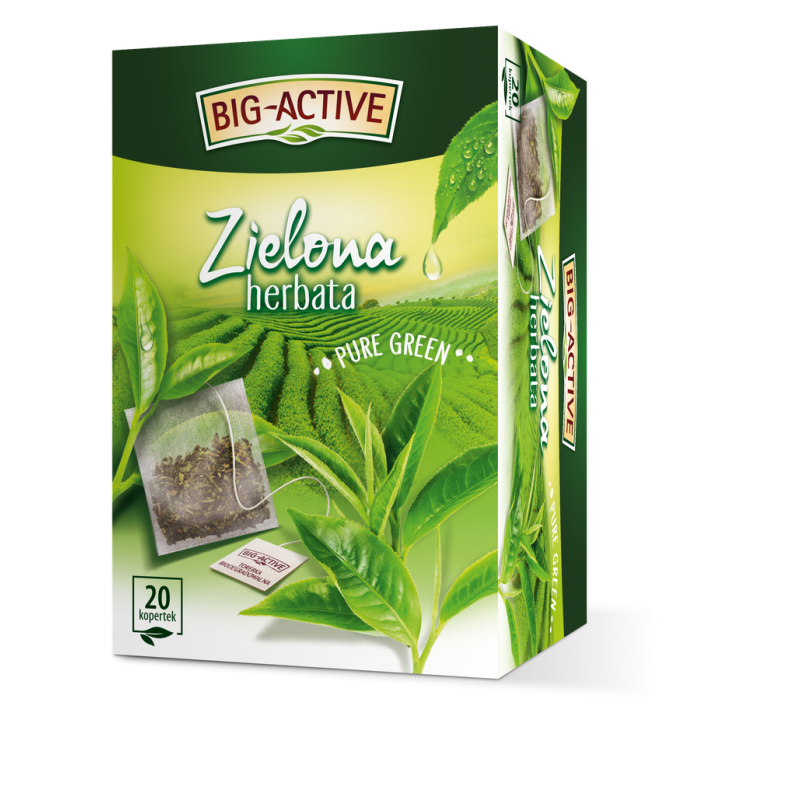Big-Active - Herbata zielona Pure Green (ekspresowa) (20tb x 1,5g)