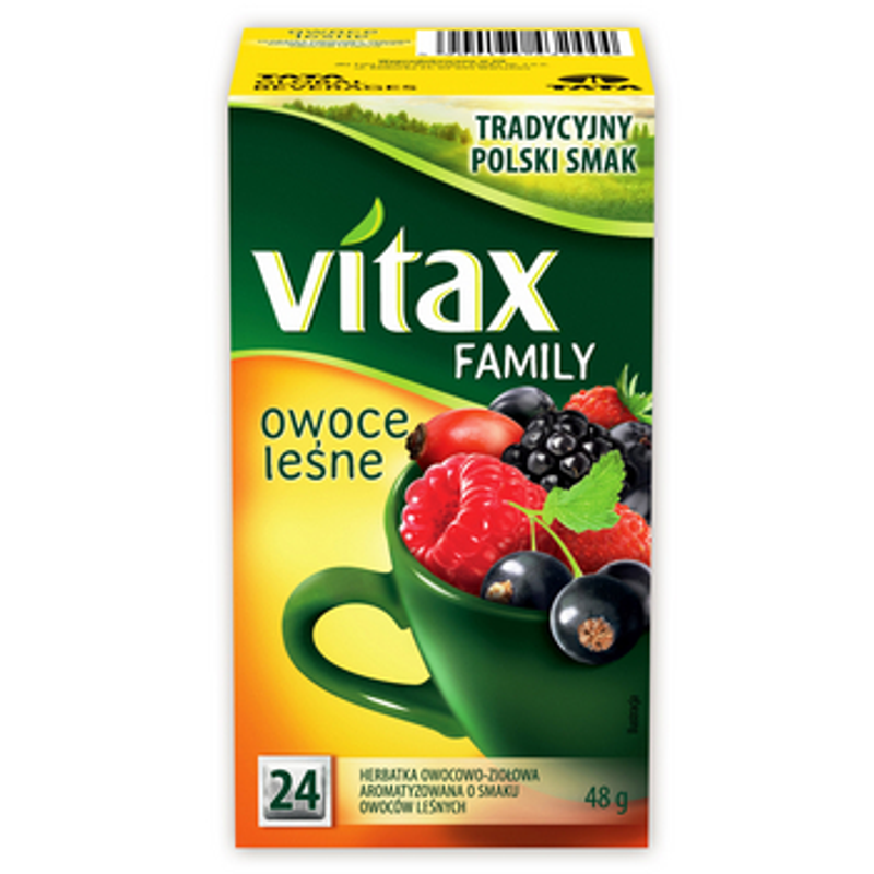 Herbata Vitax Family Owoce Leśne 24 torebki x 2g