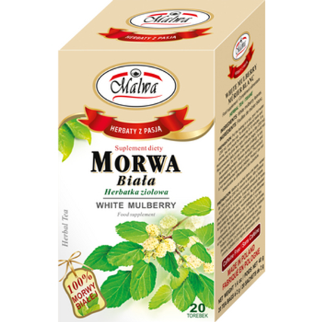Malwa Herbatka ziołowa Morwa biała suplement diety 20x2g