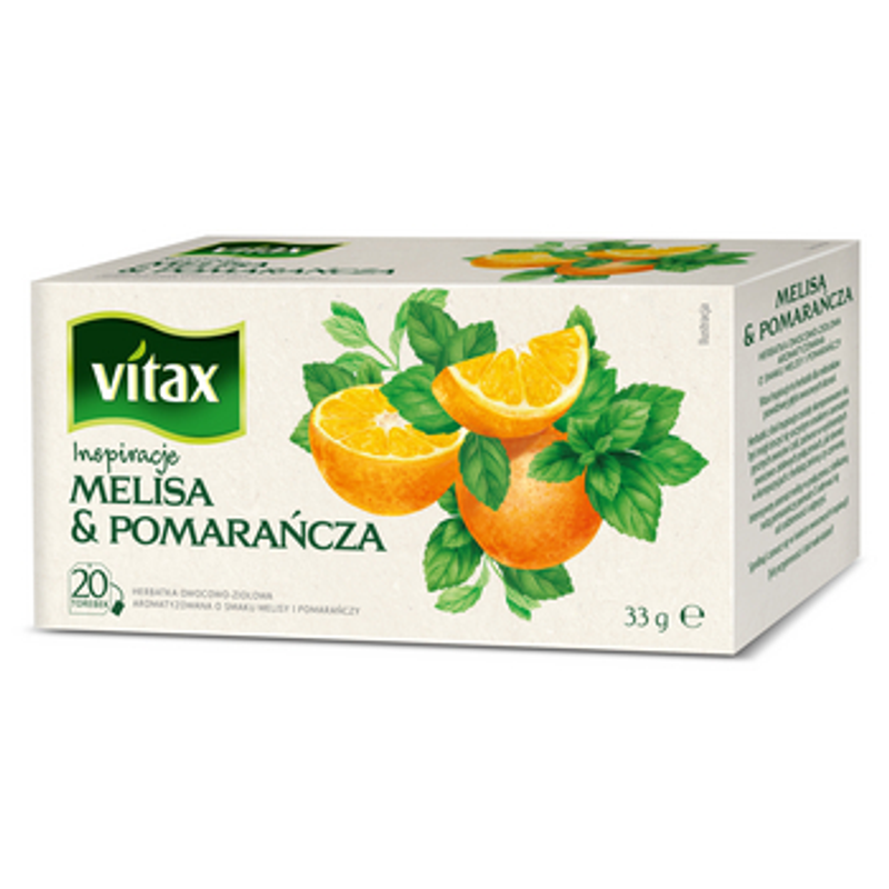 Herbata Vitax Inspiracje Melisa&Pomarańcza 20 torebek x 1,65g