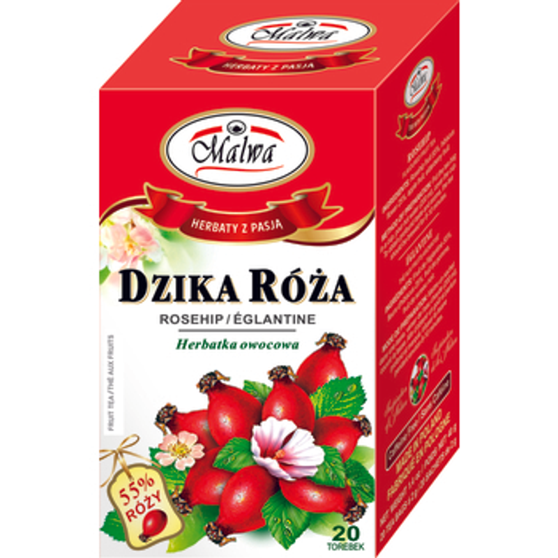 Malwa Herbata owocowa aromatyzowana dzika róża 20x2g